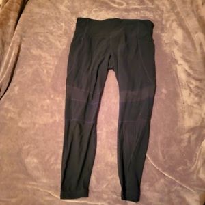 Athleta Black full length high rise leggings Large petite